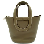 Hermes in the Loop 18 Taurillon Clemence Veau Handbag Etoupe — view 5