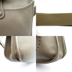 Hermes Evelyne 3 PM Taurillon Clemence Shoulder Bag Etoupe — view 7