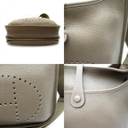 Hermes Evelyne 3 PM Taurillon Clemence Shoulder Bag Etoupe — view 6