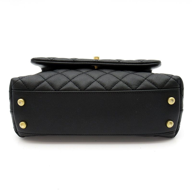 Chanel Coco Handle XS 2-Way Handbag Caviar Leather Black Medium — view 5