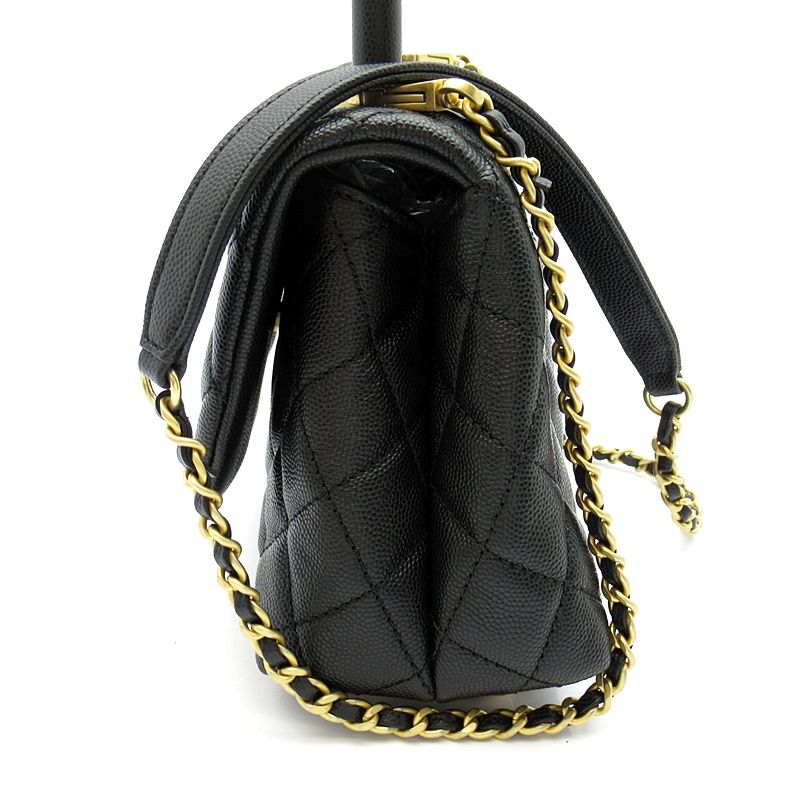 Chanel Coco Handle XS 2-Way Handbag Caviar Leather Black Medium — view 2