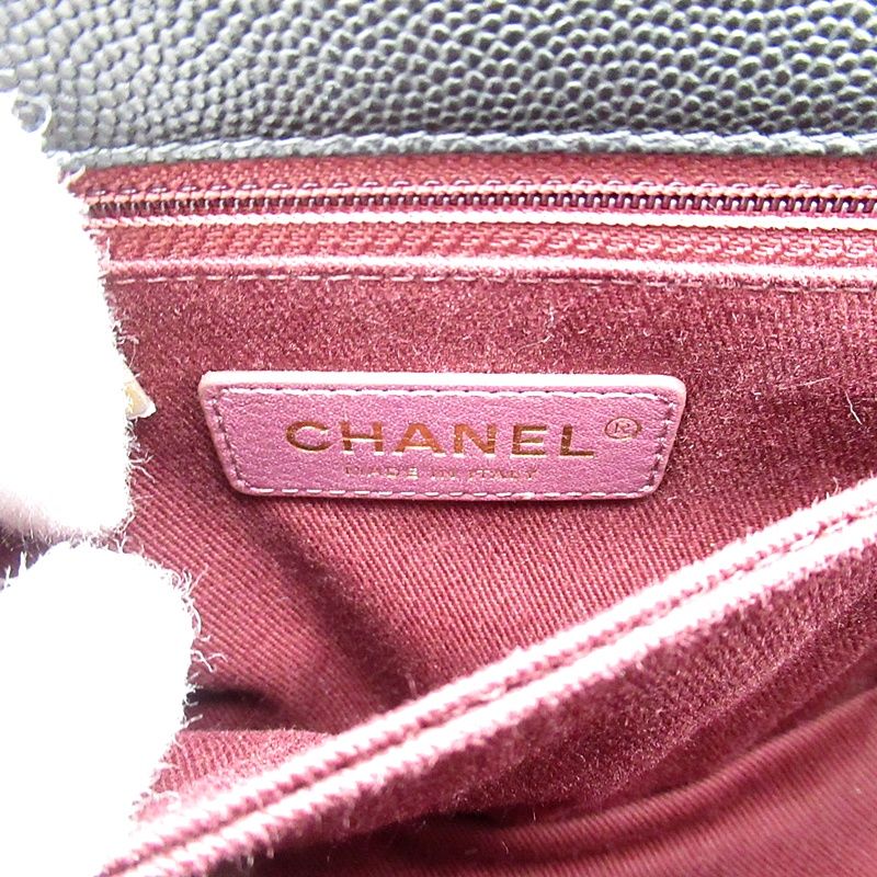 Chanel Coco Handle XS 2-Way Handbag Caviar Leather Black Medium — view 7