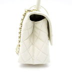 Chanel Coco Handle XS 2-Way Handbag Caviar Leather White — view 4
