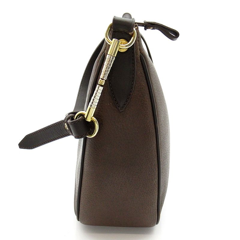 Gucci Vintage Shoulder Bag Leather Brown — view 5