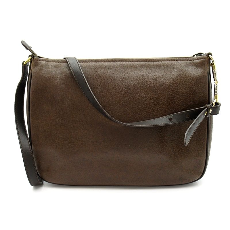 Gucci Vintage Shoulder Bag Leather Brown — view 4