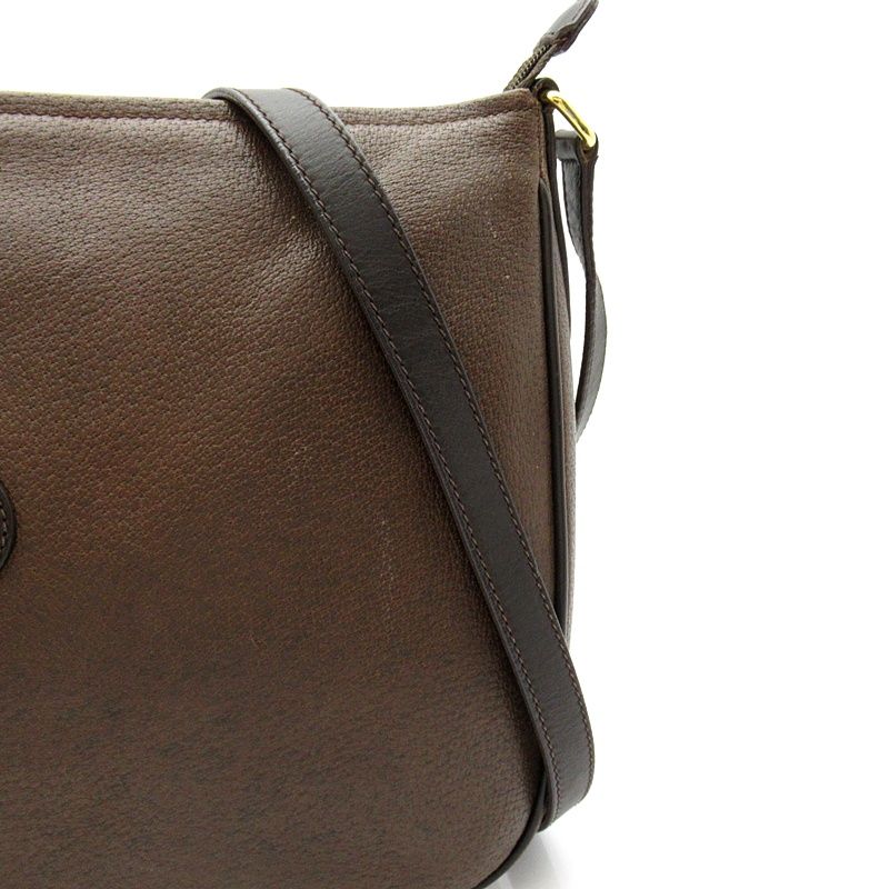 Gucci Vintage Shoulder Bag Leather Brown — view 2
