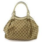 Gucci Sukey Handbag GG Canvas Leather Beige — view 4