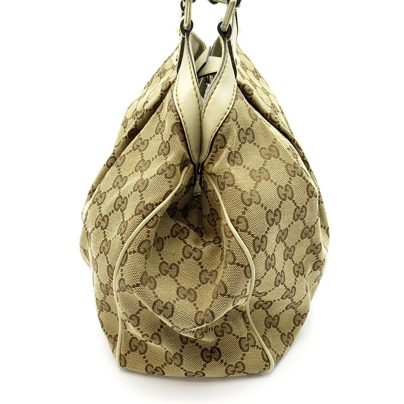 Gucci Sukey Handbag GG Canvas Leather Beige — view 3