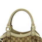 Gucci Sukey Handbag GG Canvas Leather Beige — view 2