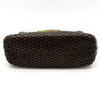 Gucci Straw Bamboo 2-Way Handbag Leather Brown — view 6