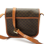 Celine Macadam Shoulder Bag Leather Brown — view 4