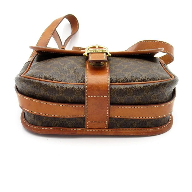 Celine Macadam Shoulder Bag Leather Brown — view 6