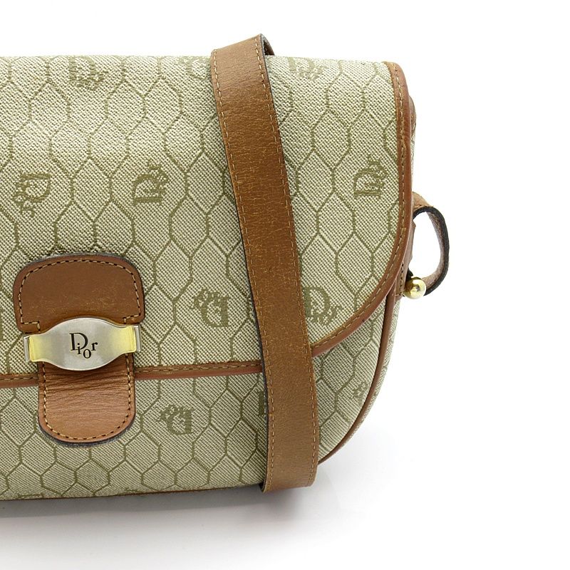 Dior Honeycomb Shoulder Bag Leather Beige — view 2