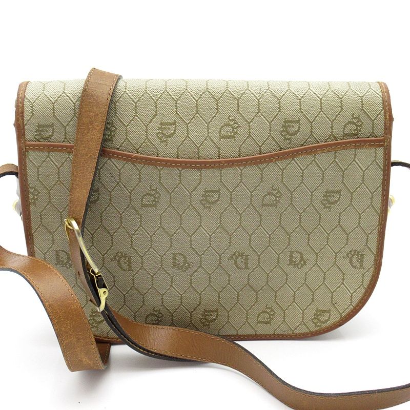 Dior Honeycomb Shoulder Bag Leather Beige — view 4