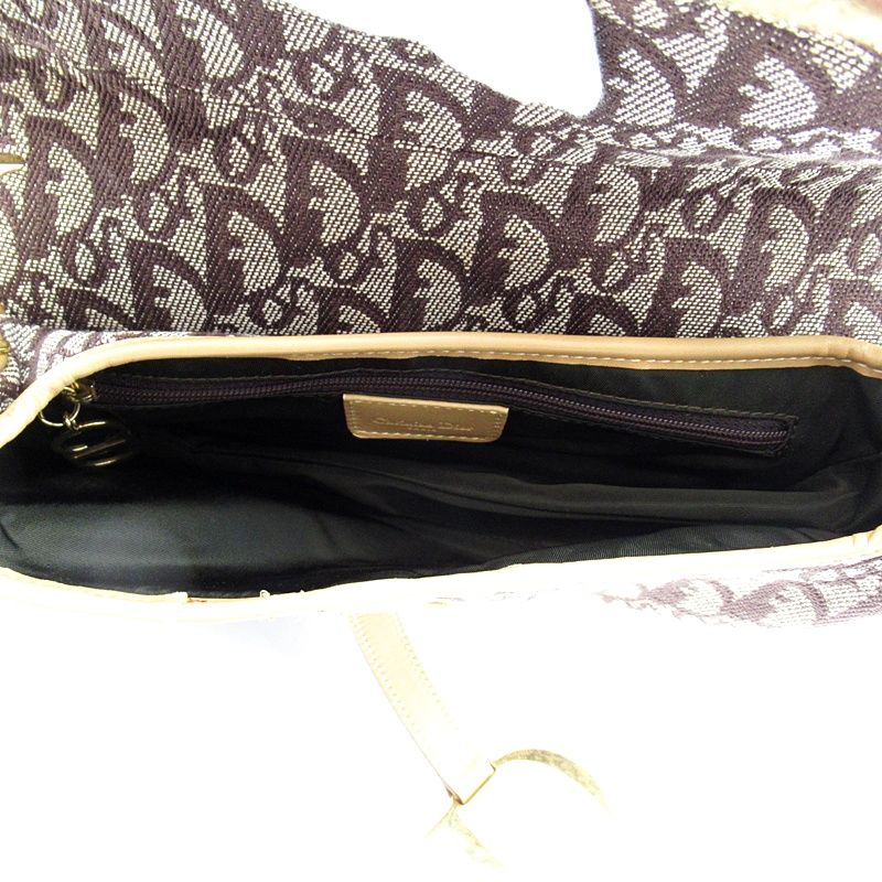 Dior Trotter Saddle Bag Canvas Leather Brown — view 7