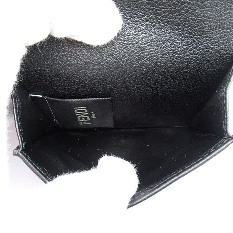 Fendi Compact Wallet Leather Black — view 5