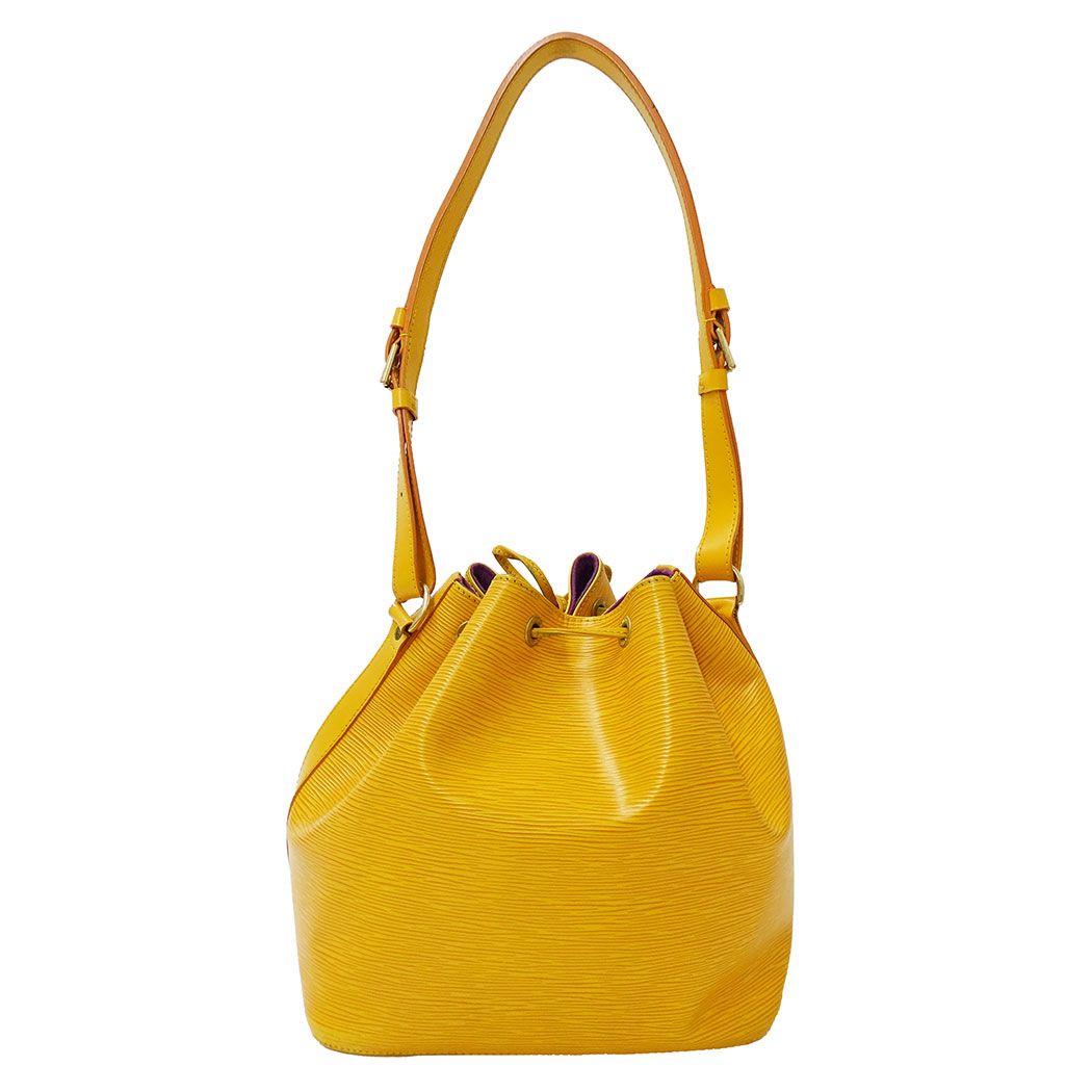 Louis Vuitton Shoulder Bag Epi Leather Petite Noe Tassiri Yellow Drawstring — view 2