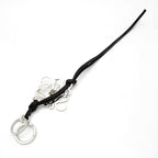 Loewe Anagram Key Holder Calfskin Brass Black — view 2
