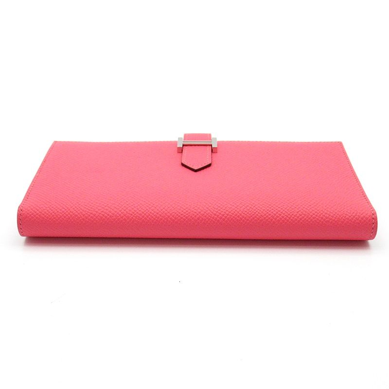 Hermes Bearn Soufflet Veau Epsom Rose Azalea — view 4