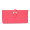 Hermes Bearn Soufflet Veau Epsom Rose Azalea