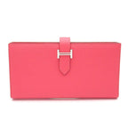 Hermes Bearn Soufflet Veau Epsom Rose Azalea
