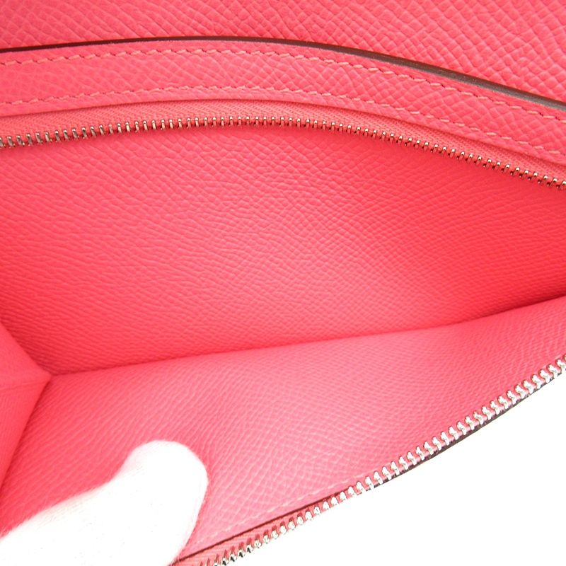 Hermes Bearn Soufflet Veau Epsom Rose Azalea — view 5