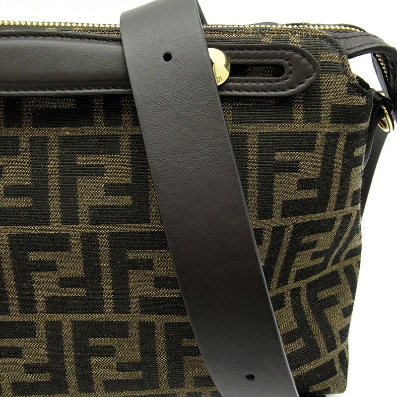 Fendi by the Way Soft Medium FF Jacquard Canvas Leather Handbag — view 2