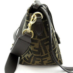 Fendi by the Way Soft Medium FF Jacquard Canvas Leather Handbag — view 5
