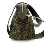 Fendi by the Way Soft Medium FF Jacquard Canvas Leather Handbag — view 3