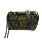 Fendi by the Way Soft Medium FF Jacquard Canvas Leather Handbag