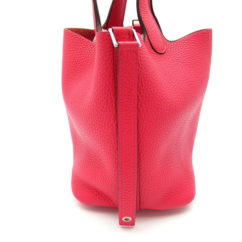 Hermes Picotin Lock PM Taurillon Clemence Handbag Rose Extreme — view 4