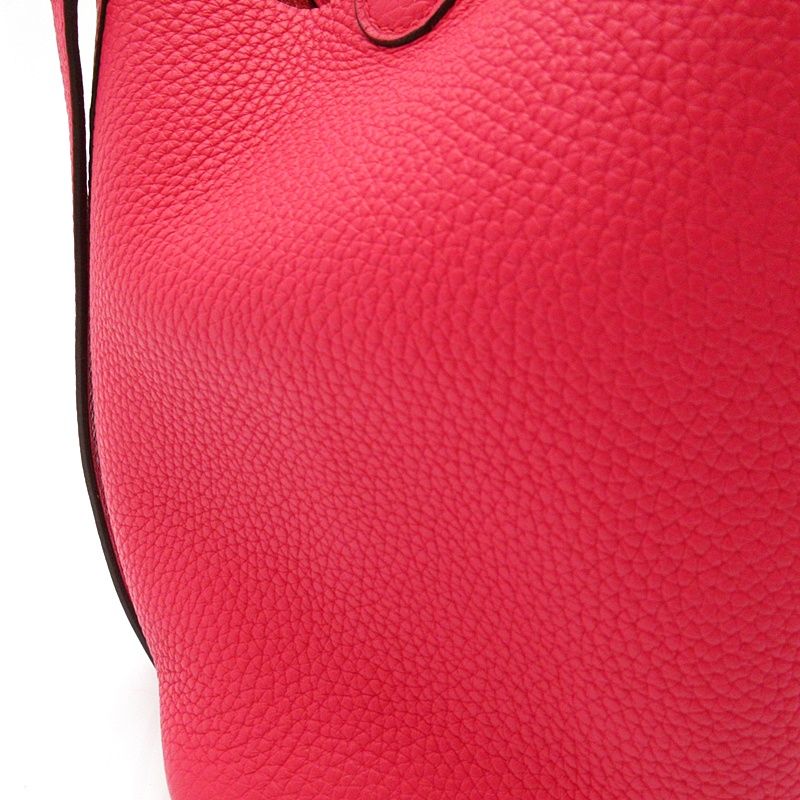 Hermes Picotin Lock PM Taurillon Clemence Handbag Rose Extreme — view 6