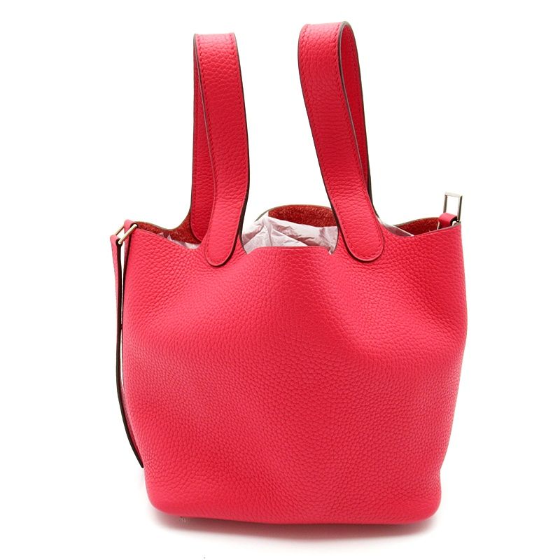 Hermes Picotin Lock PM Taurillon Clemence Handbag Rose Extreme — view 5