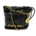 Chanel 22 Mini Handbag Shiny Calfskin Bra