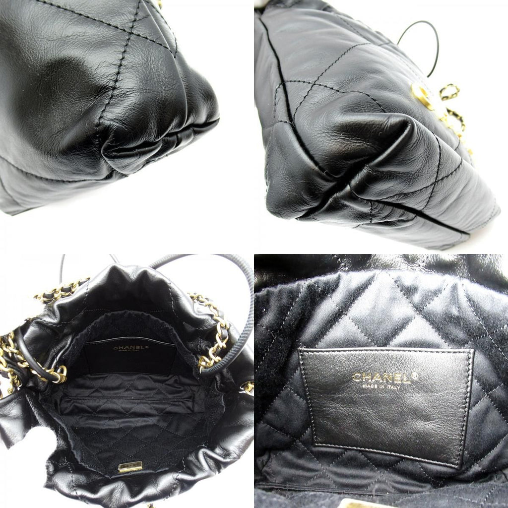 Chanel 22 Mini Handbag Shiny Calfskin Bra — view 8