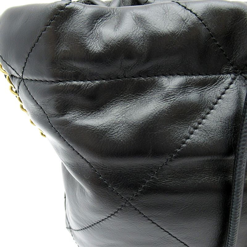 Chanel 22 Mini Handbag Shiny Calfskin Bra — view 6
