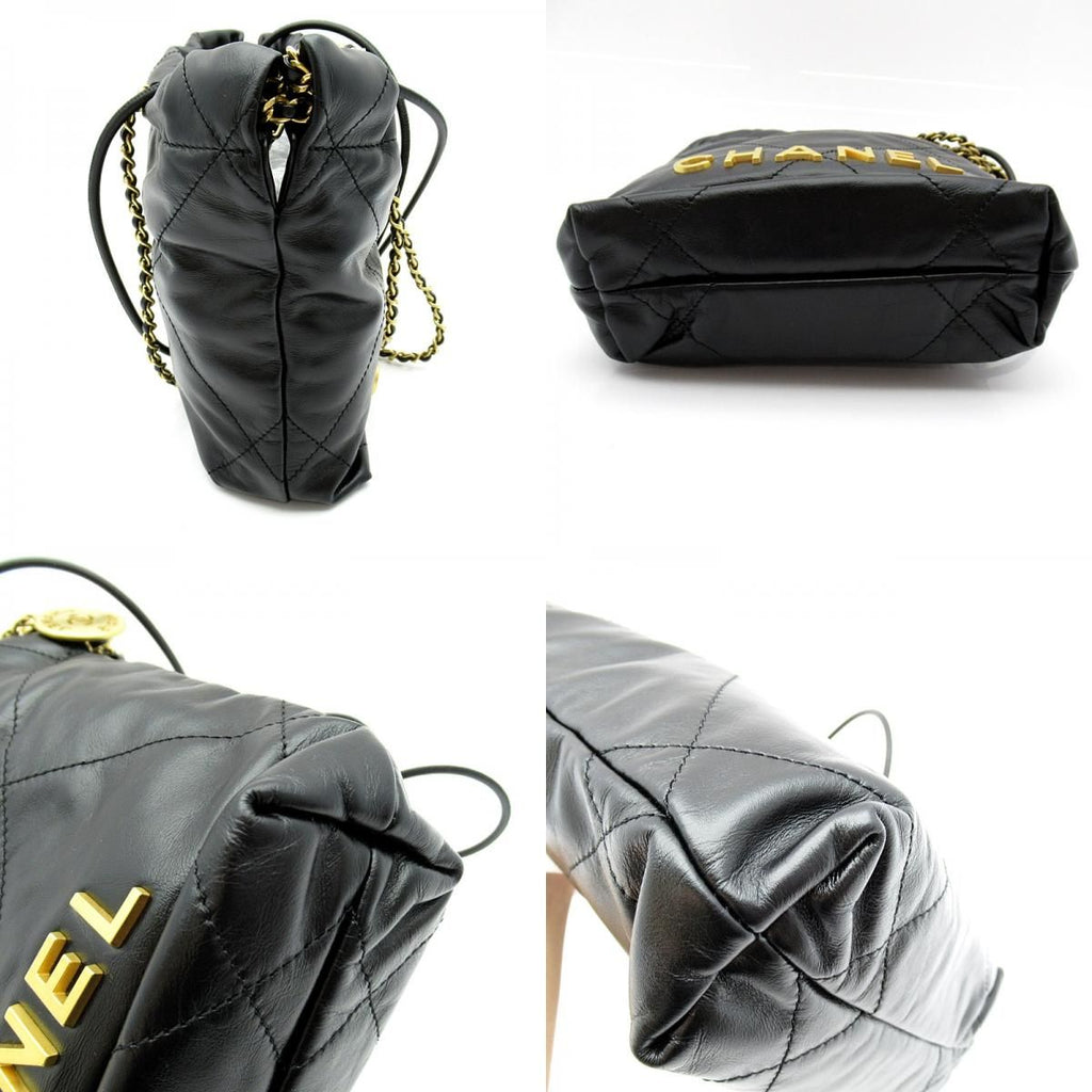 Chanel 22 Mini Handbag Shiny Calfskin Bra — view 7