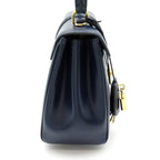 Celine Small 2-Way Handbag Calfskin Navy — view 5
