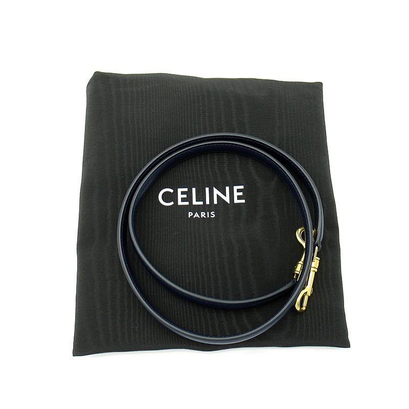Celine Small 2-Way Handbag Calfskin Navy — view 8