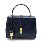 Celine Small 2-Way Handbag Calfskin Navy