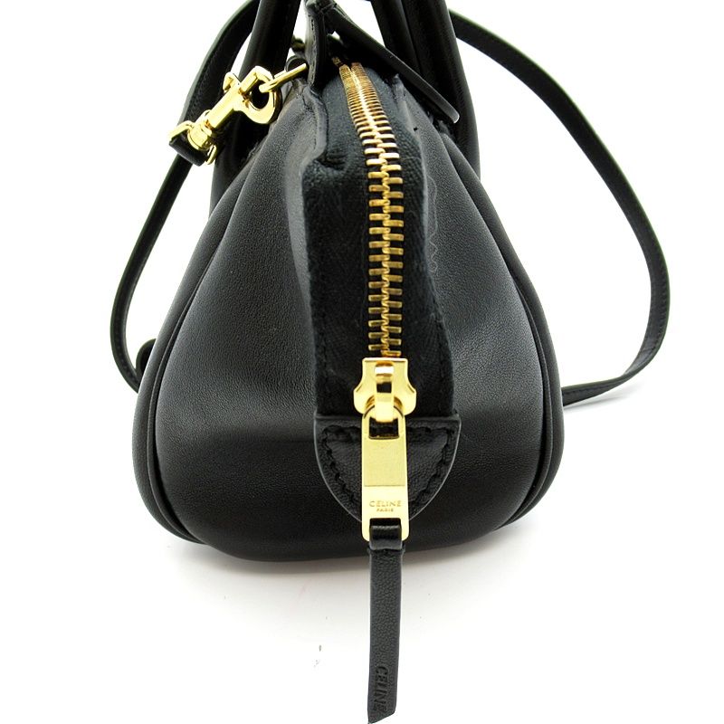 Celine Little Luggage Small Lambskin Handbag Black — view 5