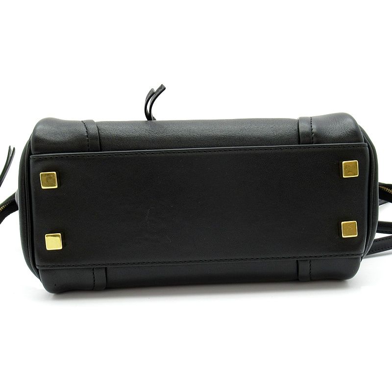 Celine Little Luggage Small Lambskin Handbag Black — view 6