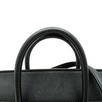 Celine Little Luggage Small Lambskin Handbag Black — view 2