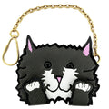 Louis Vuitton Cat Glam Card Case Epi Gray Black Leather Fixed