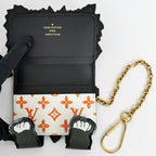 Louis Vuitton Cat Glam Card Case Epi Gray Black Leather Fixed — view 6