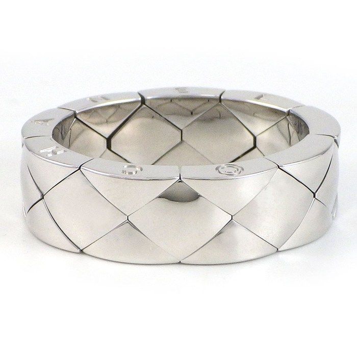 Chanel Ring Quilted 18K White Gold