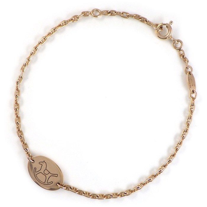 Hermes Bracelet Dada Rocking Horse Motif 18K Pink Gold