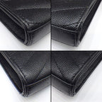 Saint Laurent Shoulder Bag Cassandra Classic Chain Wallet Black Leather Gold — view 8