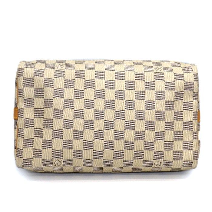 Louis Vuitton Handbag Speedy Bandouliere 30 Damier Azur Leather Gold — view 4