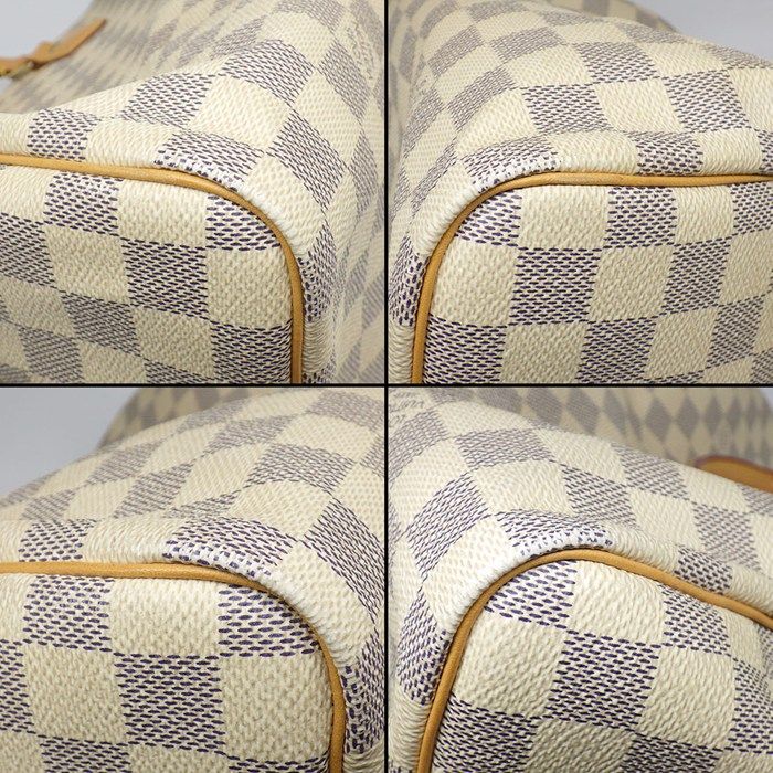 Louis Vuitton Handbag Speedy Bandouliere 30 Damier Azur Leather Gold — view 7